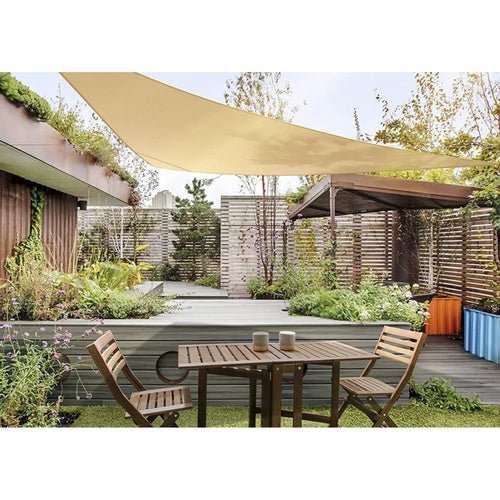 Sonnensegel Dreieckig 3x3x3m Beige – Wasserabweisend für Garten & Terrasse - Easy2sell - Deluxe
