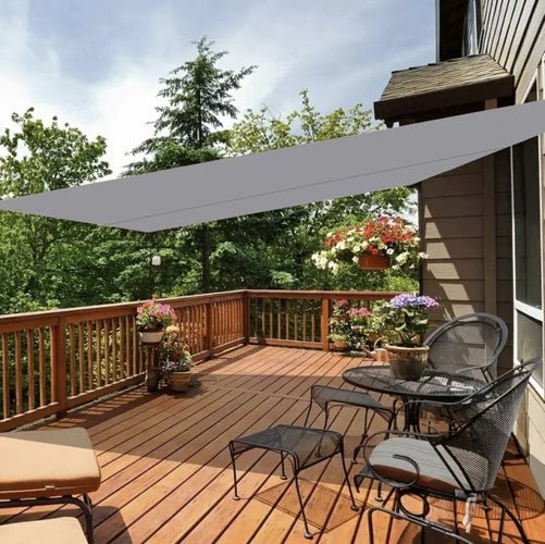 Sonnensegel Rechteckig 3x2m – UV - Schutz Garten & Terrasse Grau Polyester - Easy2sell - Deluxe