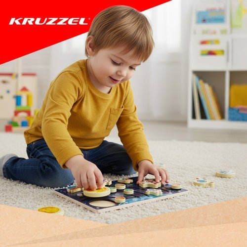 Sonnensystem Holzpuzzle Planetenlabyrinth – Montessori Lernspielzeug aus Holz - Easy2sell - Deluxe