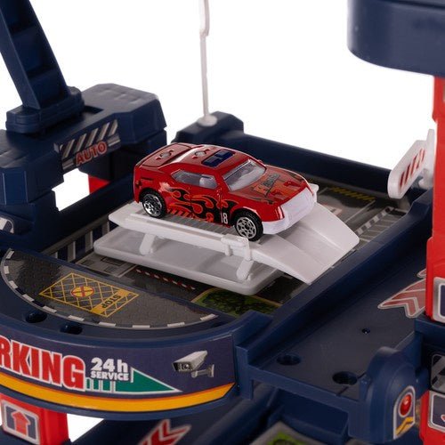 Spielzeuggarage mit Interaktivem Aufzug – 4 Ebenen Parkhaus mit Autos - Easy2sell - Deluxe