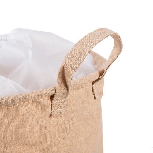 Spielzeugkorb XL mit Kordelzug – Großer Wäschesammler Beige 42L Baumwolle - Easy2sell - Deluxe