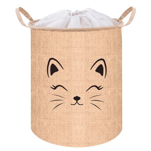 Spielzeugkorb XL mit Kordelzug – Großer Wäschesammler Beige 42L Baumwolle - Easy2sell - Deluxe