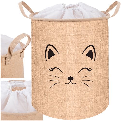 Spielzeugkorb XL mit Kordelzug – Großer Wäschesammler Beige 42L Baumwolle - Easy2sell - Deluxe