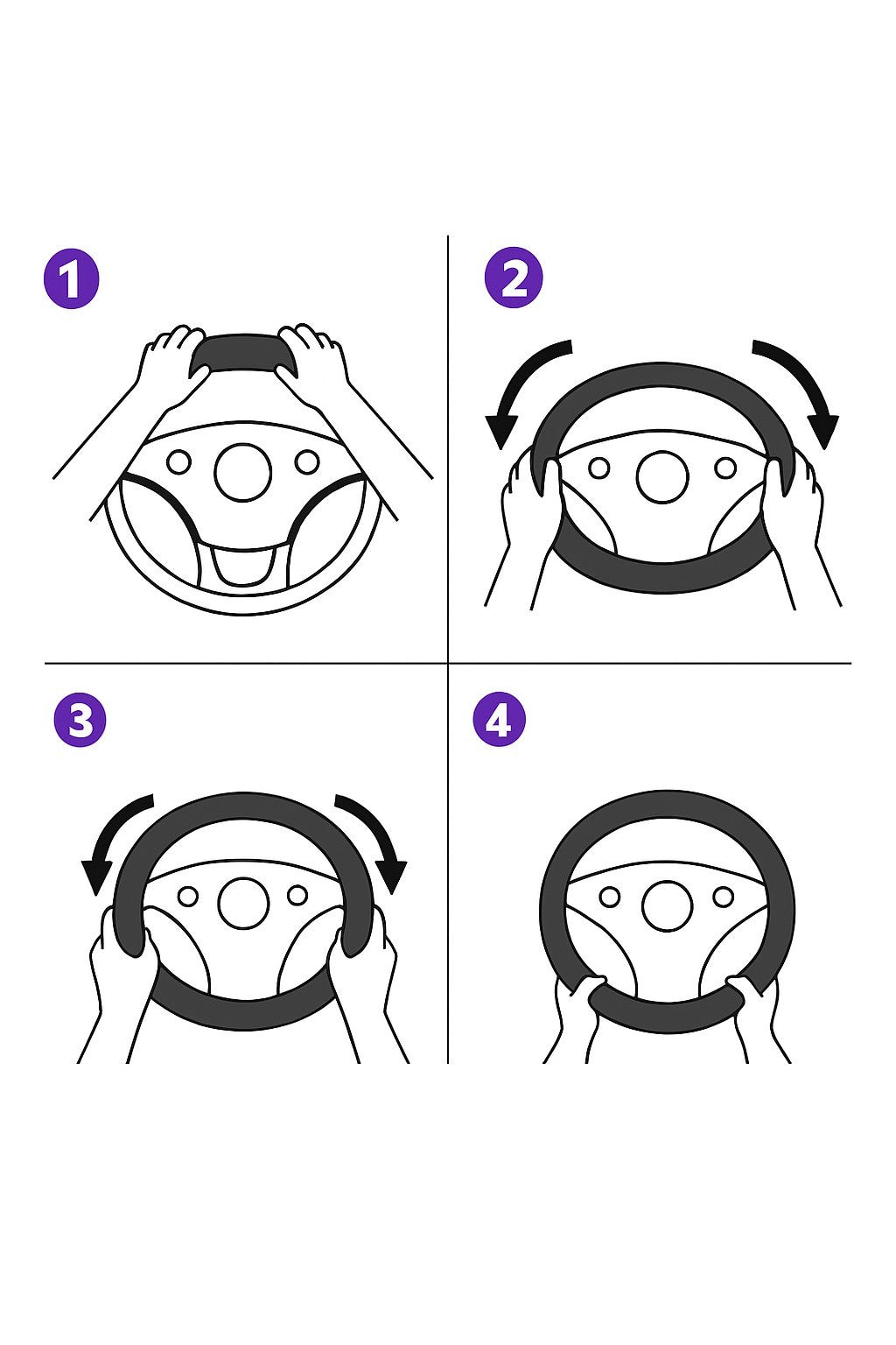 Sportlicher Lenkradbezug Schwarz 38 cm - Easy2sell - Deluxe