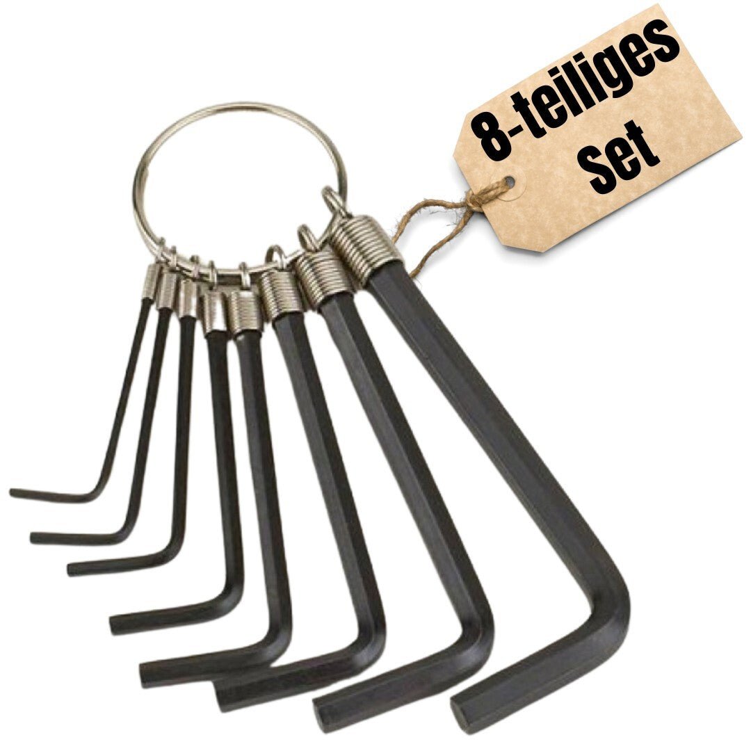 Steckschlüssel Satz Sechskant Schlüssel Anhänger Innensechskant Nuss 8 - teilig - Easy2sell - Deluxe