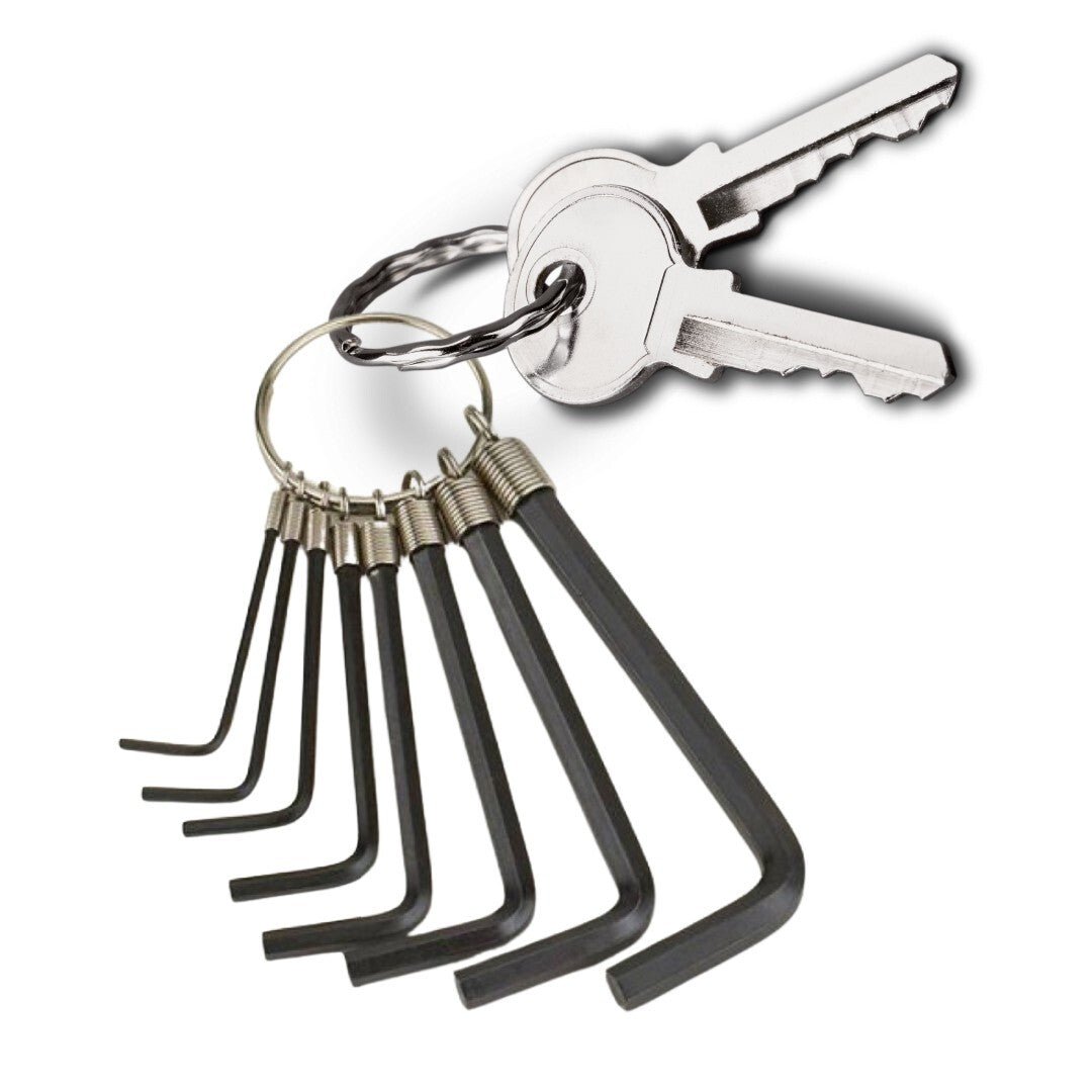 Steckschlüssel Satz Sechskant Schlüssel Anhänger Innensechskant Nuss 8 - teilig - Easy2sell - Deluxe