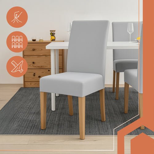 Stuhlhussen - 6 Stk. hellgrau Ruhhy 25991 - Easy2sell - Deluxe