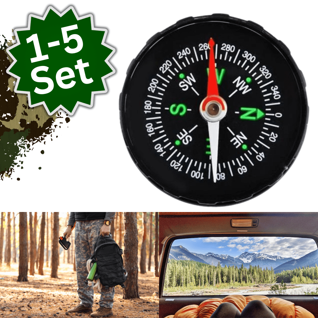 Taschenkompass Kompass Mini Outdoor Compass kleiner Marschkompass Wandern Auto - Easy2sell - Deluxe