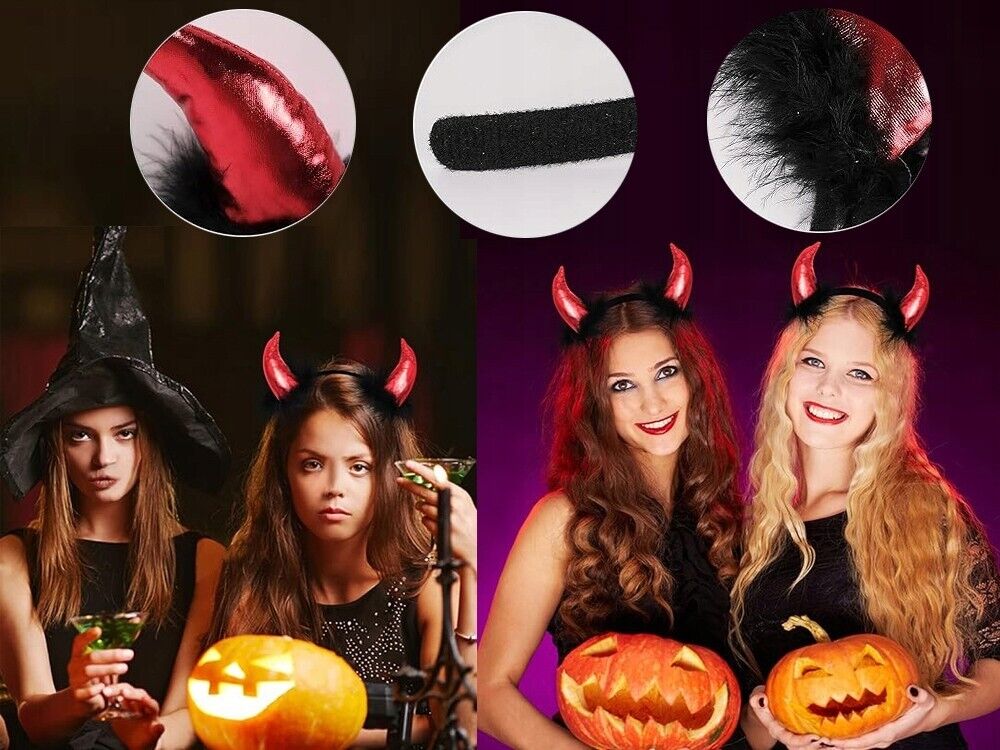 Teufel Haarreif mit Hörnern Halloween Verkleidung Teufelshörner Kostüm Party - Easy2sell - Deluxe