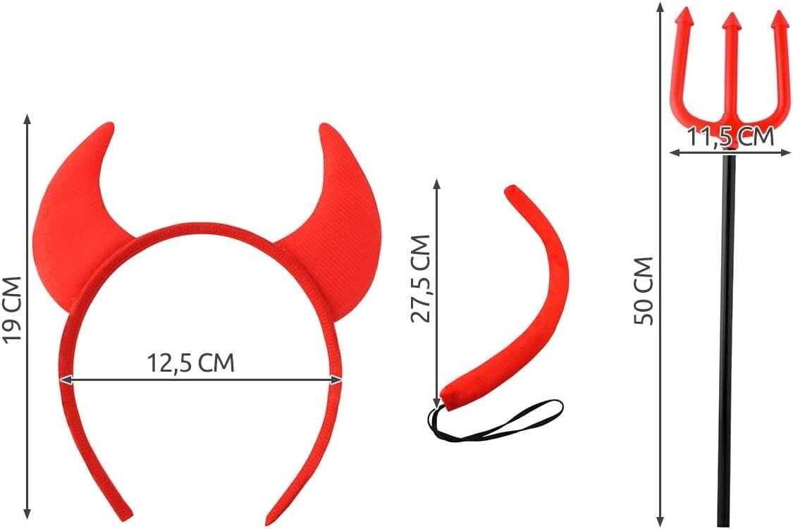 Teufel Kostüm Teufelchen Halloween Karneval Fasching Teufel Kinder & Erwachsen - Easy2sell - Deluxe