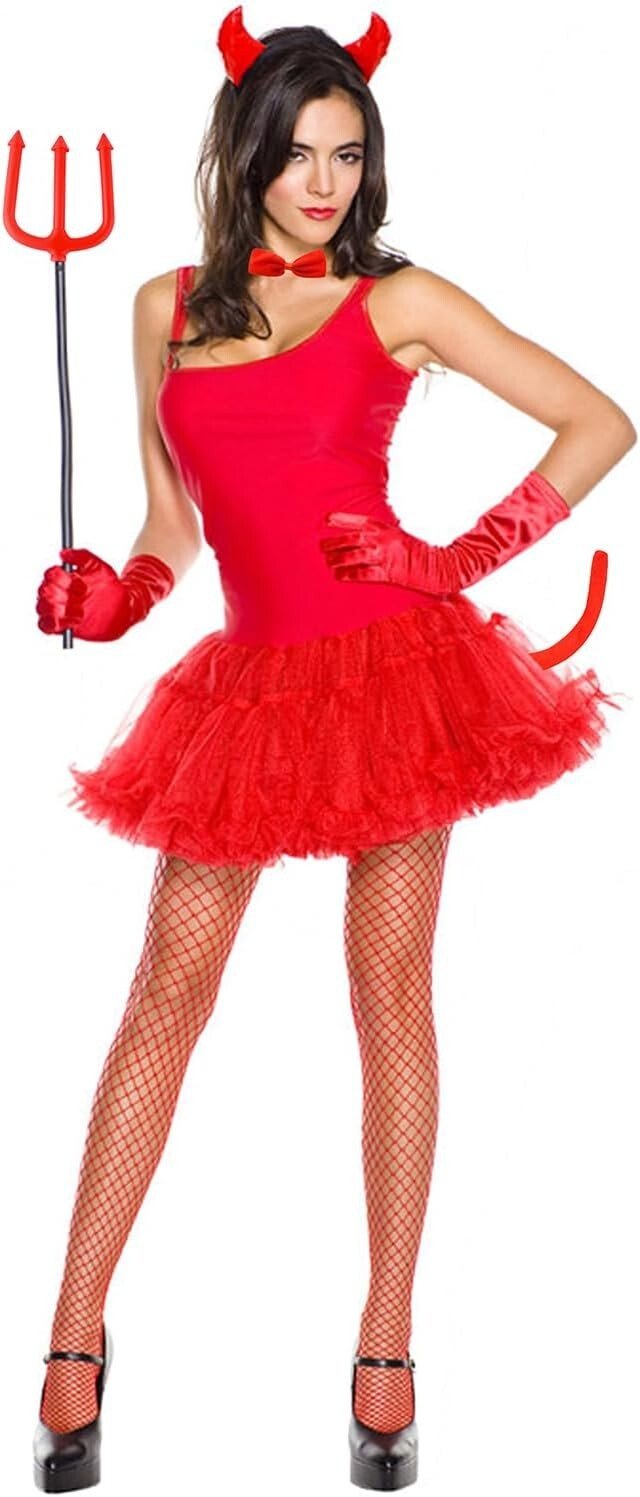 Teufel Kostüm Teufelchen Halloween Karneval Fasching Teufel Kinder & Erwachsen - Easy2sell - Deluxe