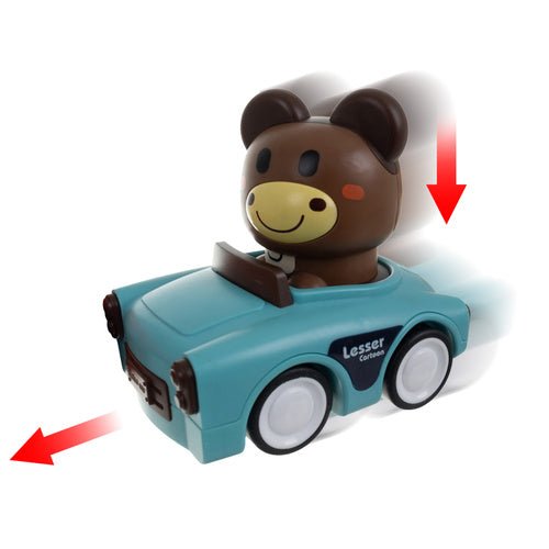 Tierautos Spielzeug 4er Set – Push - and - Go Fahrzeuge für Kinder ab 18 Monaten - Easy2sell - Deluxe
