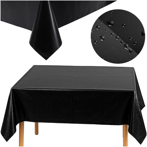 Tischdecke Schwarz 137x274cm Wasserfest Schmutzabweisend Folie - Easy2sell - Deluxe