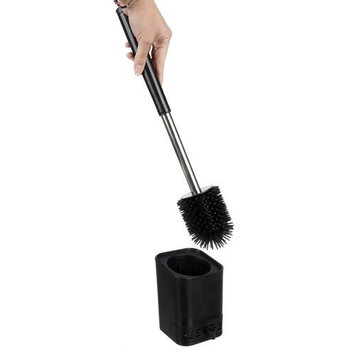 Toilettenbürste mit Halbrundem Kopf für gründliche Reinigung schwarz - Easy2sell - Deluxe