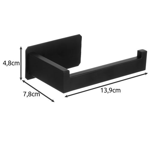 Toilettenpapierhalter aus Metall, feuchtigkeitsbeständig, schwarz - Easy2sell - Deluxe