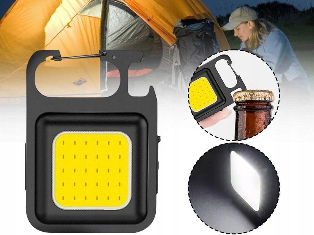 Tragbare Mini Taschenlampe USB Lampe COB LED Arbeit Camping Schlüsselanhänger - Easy2sell - Deluxe