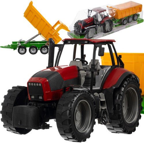 Traktor mit Anhänger Spielzeug – Lenkbar und Kippbar aus ABS - Kunststoff - Easy2sell - Deluxe