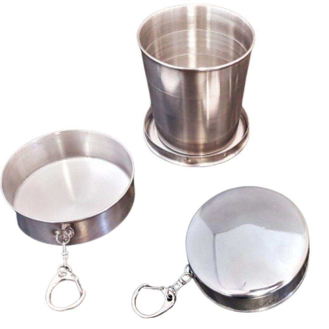 Trinkbecher Faltbecher Edelstahl Camping Becher faltbar klappbar Wandern Outdoor - Easy2sell - Deluxe
