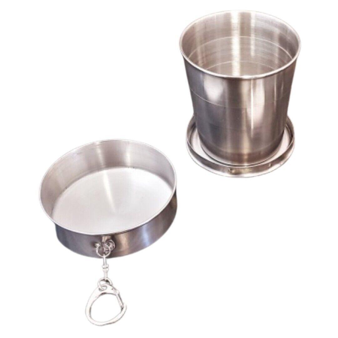 Trinkbecher Faltbecher Edelstahl Camping Becher faltbar klappbar Wandern Outdoor - Easy2sell - Deluxe