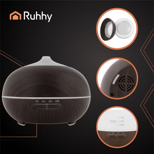 Ultraschall - Luftbefeuchter 400ml mit Ionisator, Aromatherapie & LED - Easy2sell - Deluxe