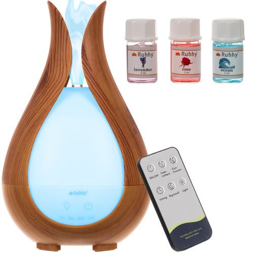 Ultraschall Luftbefeuchter Aroma Diffusor mit LED Licht und Fernbedienung - Easy2sell - Deluxe