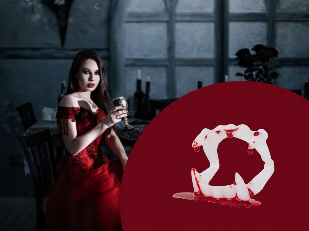 Vampir Zähne mit Kunstblut - Easy2sell - Deluxe