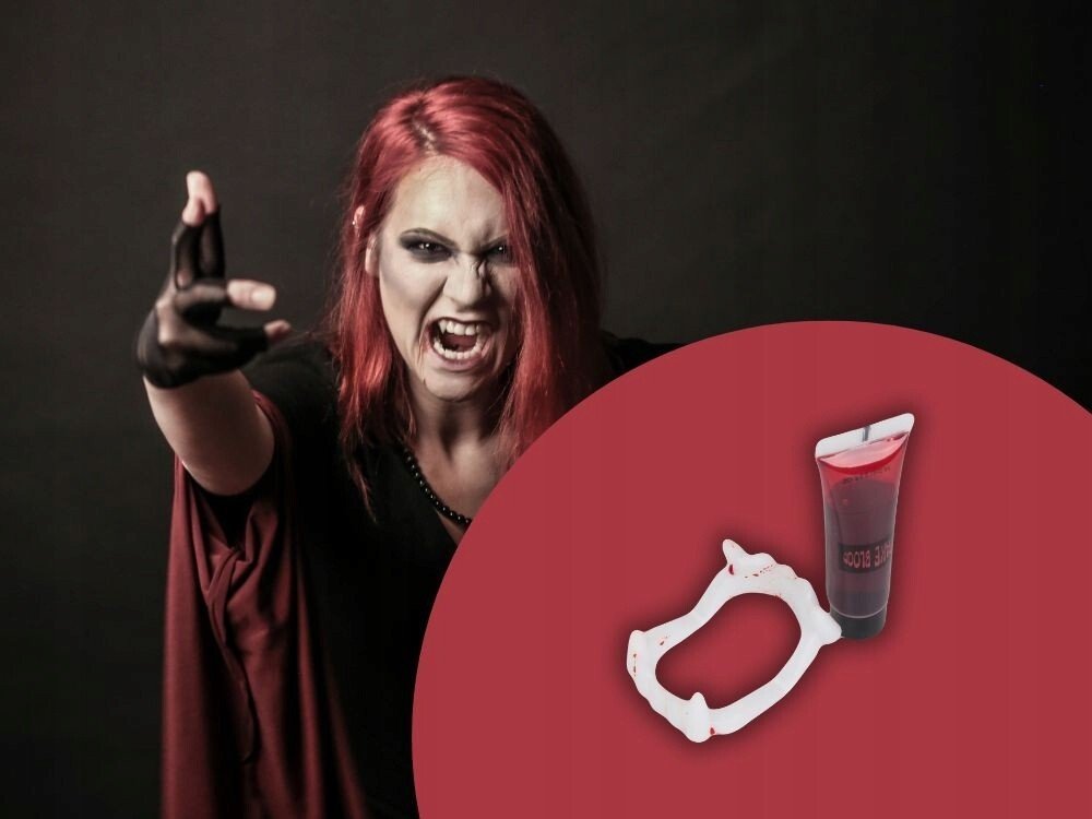 Vampir Zähne mit Kunstblut - Easy2sell - Deluxe