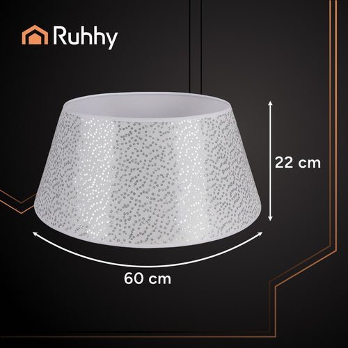 Weihnachtsbaumständer Abdeckung 60cm – Christbaumständer Hülle Weiß Silber - Easy2sell - Deluxe