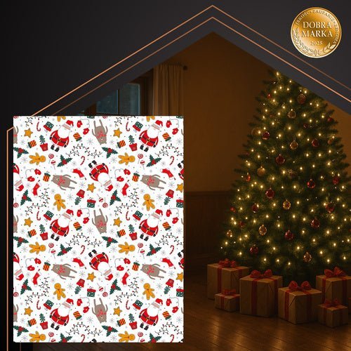 Weihnachtsdecke Kuscheldecke Weiß 150x200 cm – Weiche Tagesdecke - Easy2sell - Deluxe