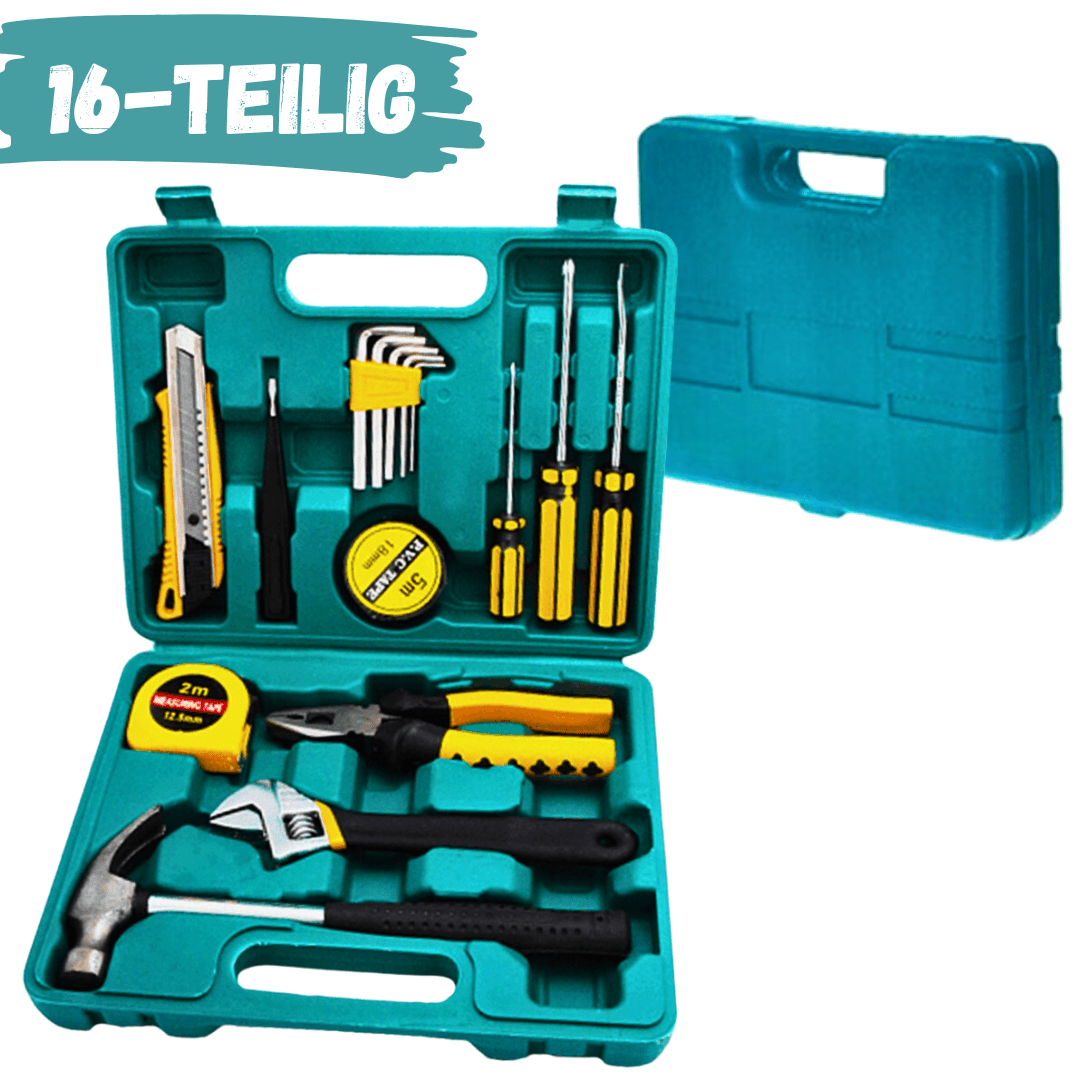 Werkzeugkoffer 16 - teilig für Haushalt - Easy2sell - Deluxe