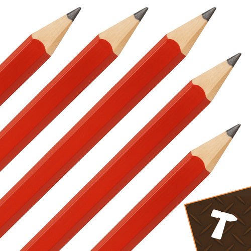 Zimmermannswinkel 30cm Aluminium Schwarz 90°/45° Set mit 5 Bleistiften - Easy2sell - Deluxe
