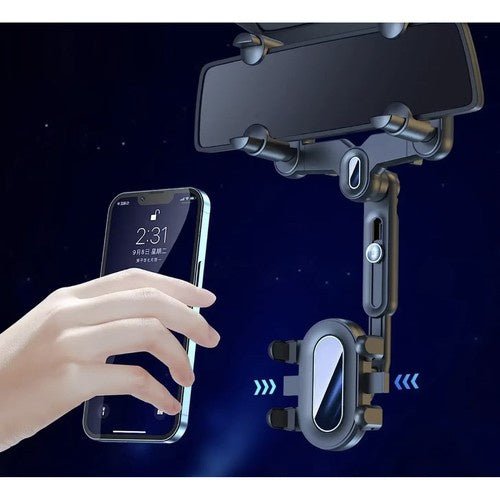 1 Autotelefonhalter mit 360° Drehung für sicheres Fahren Schwarz/Silber - Easy2sell - Deluxe