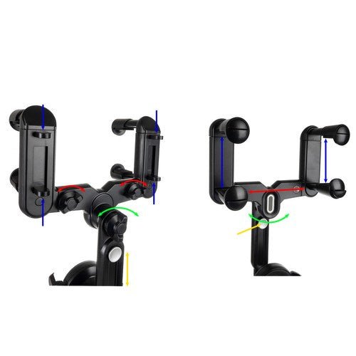 1 Autotelefonhalter mit 360° Drehung für sicheres Fahren Schwarz/Silber - Easy2sell - Deluxe