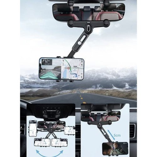 1 Autotelefonhalter mit 360° Drehung für sicheres Fahren Schwarz/Silber - Easy2sell - Deluxe