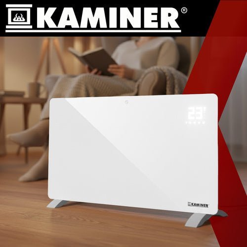1 elektrischer Glasheizkörper mit WiFi - Steuerung weiß - Easy2sell - Deluxe