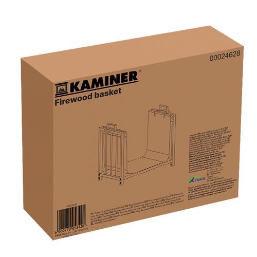1 Kaminholzständer mit praktischem Griff – Schwarz - Easy2sell - Deluxe