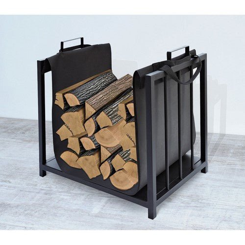 1 Kaminholzständer mit praktischem Griff – Schwarz - Easy2sell - Deluxe