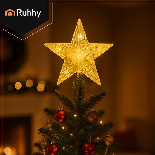 1 LED - Weihnachtsbaumstern mit warmweißem Licht - Easy2sell - Deluxe