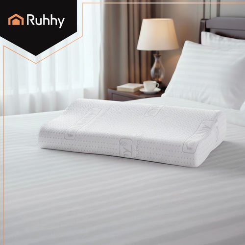 1 orthopädisches Kissen mit Memory Foam für erholsamen Schlaf, weiß - Easy2sell - Deluxe