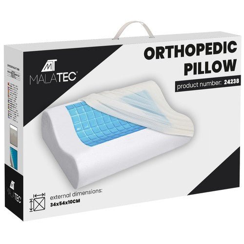 1 orthopädisches Kissen mit Memory - Schaum für Entspannung, Weiß - Easy2sell - Deluxe