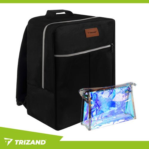 1 Reiserucksack mit Kosmetiktasche für Handgepäck, schwarz - Easy2sell - Deluxe