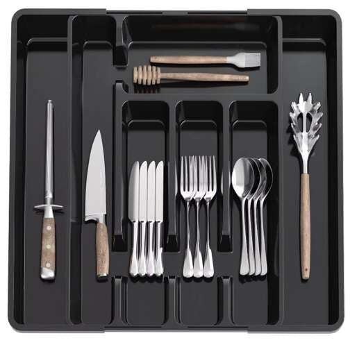 1 Schubladen - Organizer mit ausziehbarem Einsatz - Schwarz - Easy2sell - Deluxe
