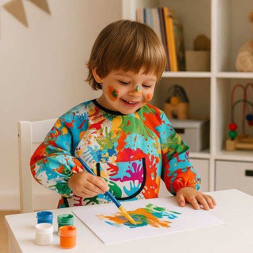 1 Schutzschürze für Kinder, wasserdicht, einfache Reinigung, bunt - Easy2sell - Deluxe