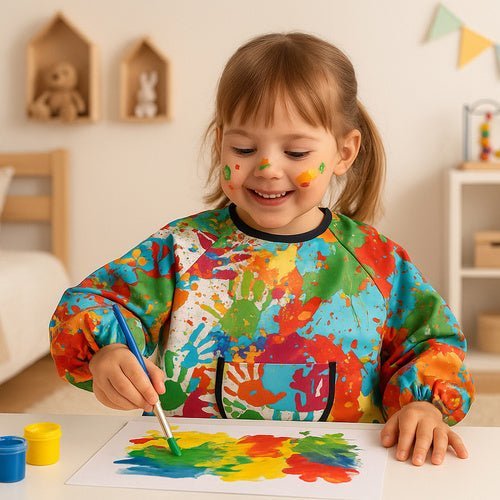 1 Schutzschürze für Kinder, wasserdicht, einfache Reinigung, bunt - Easy2sell - Deluxe