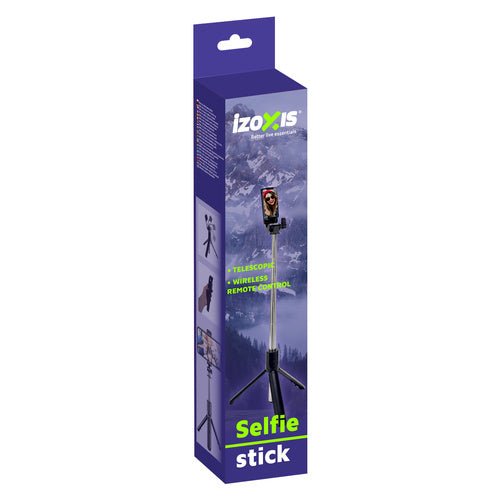 1 Selfie - Stick mit Fernbedienung für einfache Fotos schwarz - Easy2sell - Deluxe