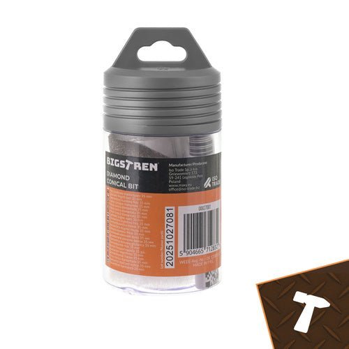 1 Stück Diamant - Kegelfräser für präzises Bohren in Steinzeug schwarz - Easy2sell - Deluxe