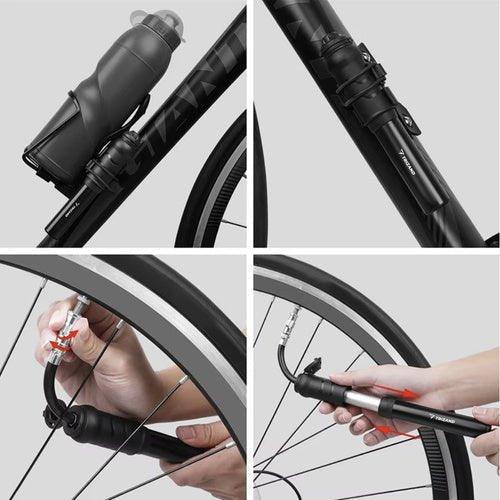 1 Stück Handfahrradpumpe bis 7 bar, kompakt, schwarz - Easy2sell - Deluxe
