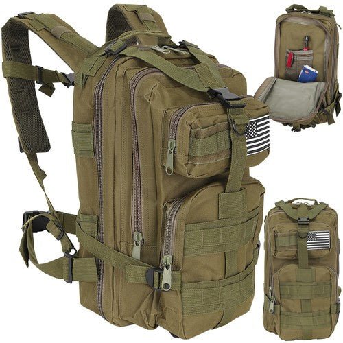 1 Stück Militär Rucksack mit vielseitigem Tragesystem grün - Easy2sell - Deluxe