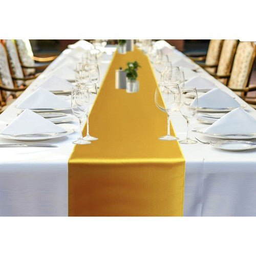 1 Tischläufer elegant, satiniert, luxuriöser Glanz, gold - Easy2sell - Deluxe