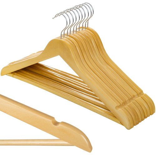 10 Kleiderbügel aus Holz mit ergonomischer Form - Easy2sell - Deluxe